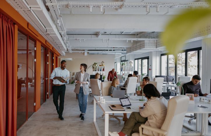 Busy Modern Office Interior