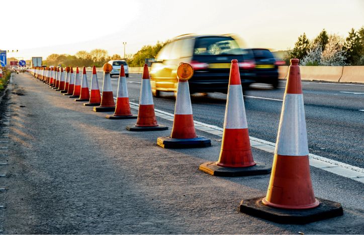 Roadworks On Motorway